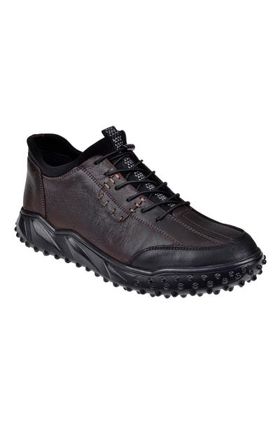 pullman Men's Casual Shoes - Voy-6012 Brown Nubuck, Genuine Leather