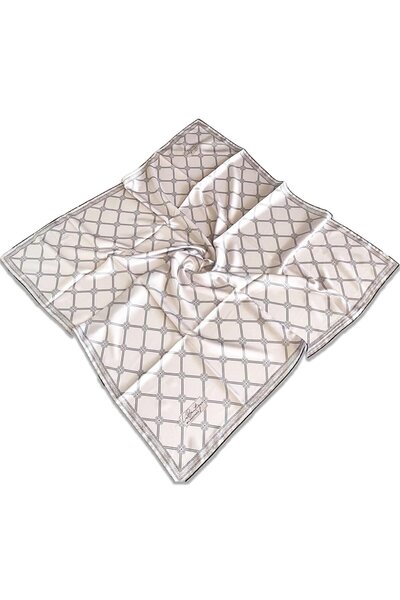 LA BOUTIQUE Eșarfă clasică gri cu modele mixte - 1854-04 34836