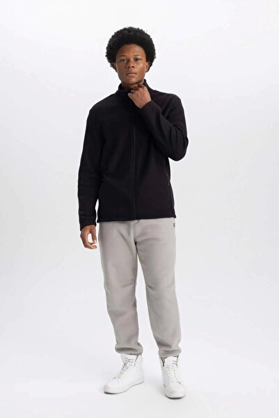 DeFacto Y5888 Defactofit Stand Collar Fleece Cardigan