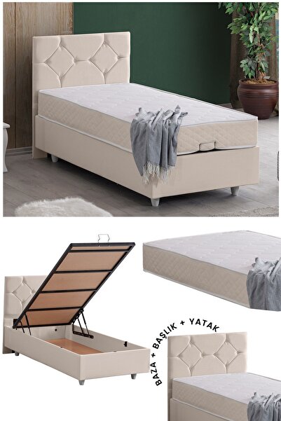 Setay Glamis Tek Kişilik Baza Başlık Letto Yatak Seti
