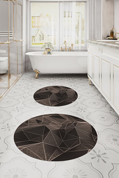 Napoli Home Σετ τουαλέτας με στάμπα με γεωμετρικό σχέδιο που πλένεται