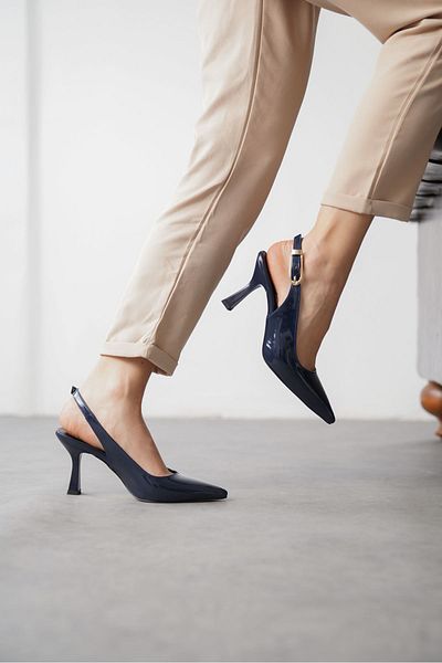 GOFFSHOES Pantofi cu toc ascuțit Ovis pentru femei - bleumarin-brevet