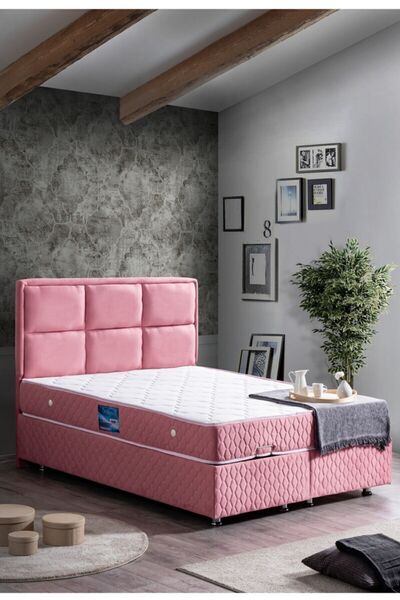 Setay Grand Baza Başlık Orthosoft Ortopedik Yatak Seti, Pembe