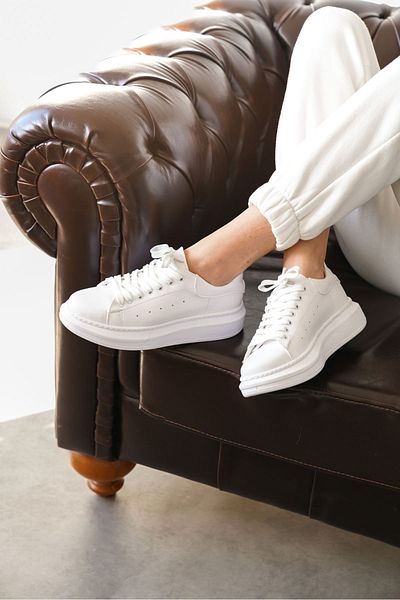 GOFFSHOES Pantofi de damă Bloom cu șireturi - alb