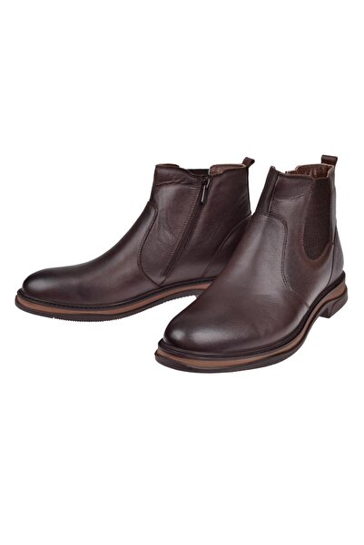 Voyager Hakiki Deri Klasik Erkek Bot VOY-1098 KAHVE