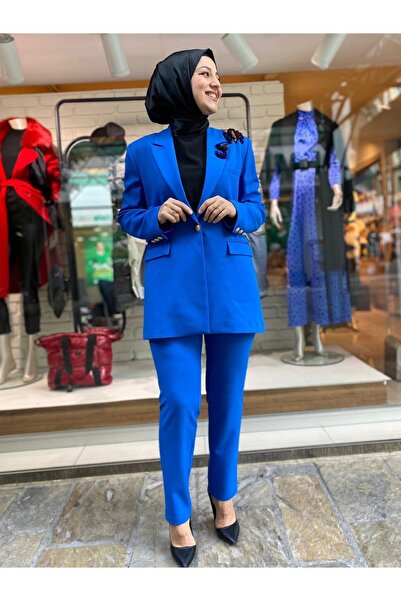 yeşim özcan GREEN OZCAN STONE OVERSIZED CREP BLZAER JACKET