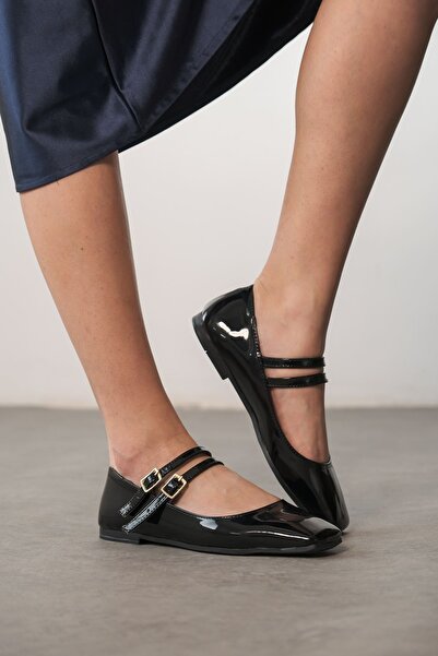 GOFFSHOES Balerini Ravello de damă - negru-brevet