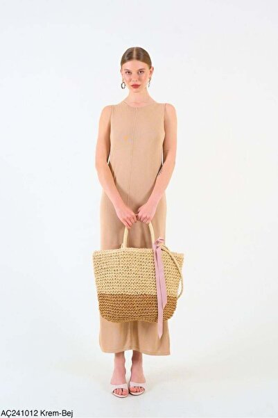 Ravencia Преміум жіноча плетена сумка - з двома ременями та підкладкою