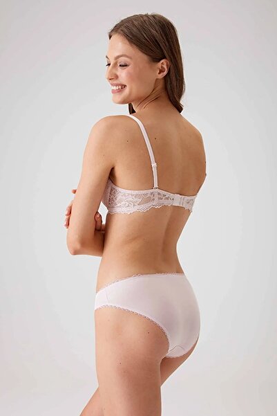 Pierre Cardin 4561 Milan Push Up Padded Lace Σετ Σουτιέν και Εσώρουχα Σετ Πούδρα