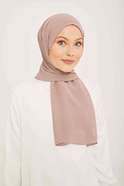 Armine Trend Dark Sand Beige Single Color Cazz Shawl 12