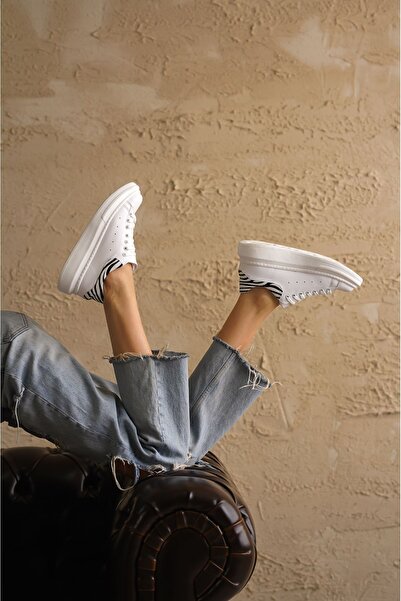 GOFFSHOES Ženske tenisice Bloom Lace-Up - Vhite-Z.Patterned