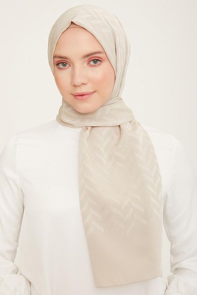 Armine Trend J.capri Kemik Rengi Desenli Şal 1-321