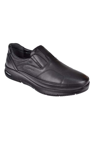 Forelli Pantofi pentru bărbați confort din piele naturală neagră - pentru hallux