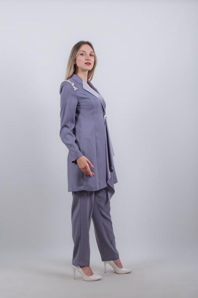 CLIO CLIO SHOULDERS Rhinestoned CREPE FABRIC SET