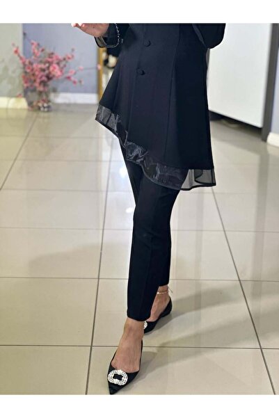 CLIO CLİO YAKASI TAŞLI ORGANZELİ CEKET PANTOLON TAKIM