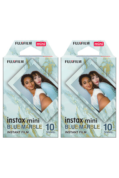 Fujifilm Instax Mini Blue Marble 10x2 Film Seti
