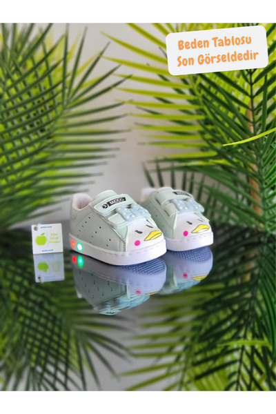 elma bebe İlkadım Cırt Cırtlı Hafif Rahat Yumuşak Esnek Sneaker Spor Ayakkabı