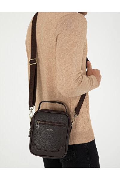 Pierre Cardin Ανδρική τσάντα χειρός με καφέ λουράκι 50296021-VR029