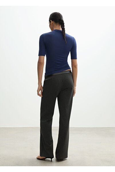 MANGO Woman Pletené tričko s krátkým rukávem