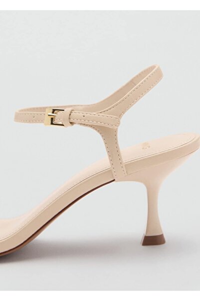 MANGO Woman Heeled Kitten Sandals - Strappy Design