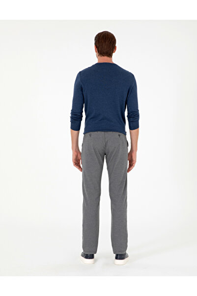 Pierre Cardin Gri Regular Fit Beli Yandan Lastikli Kanvas Pantolon 50295941-VR024