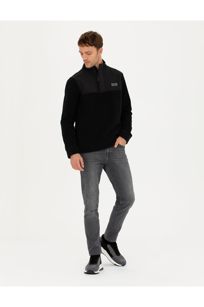 Pierre Cardin Siyah Regular Fit Sweatshirt 50271771-VR046