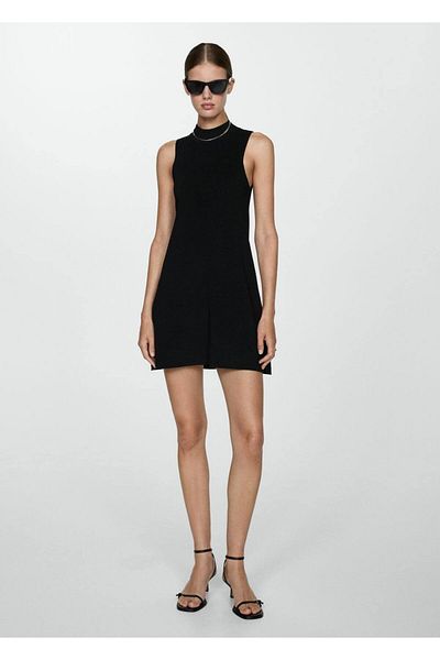 MANGO Woman Perkins Collar Knitwear Dress