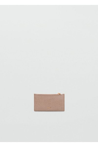 MANGO Woman Crocodile Skin Look Card Holder