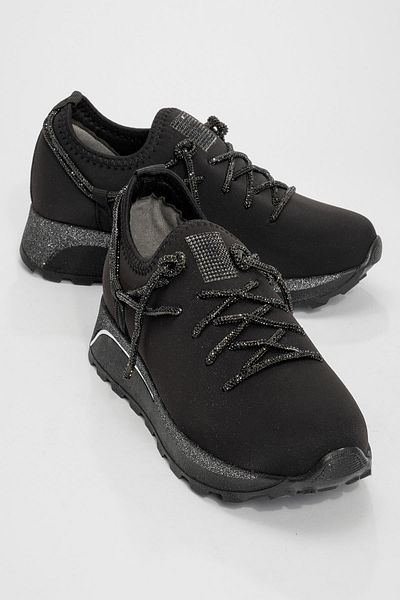 Ccway Women's Black Sneakers - Lace-up