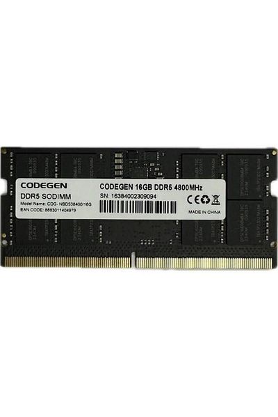 CODEGEN 16Gb Ddr5 4800Mhz Notebook Ram Value Cdg-Nbd538400/16G