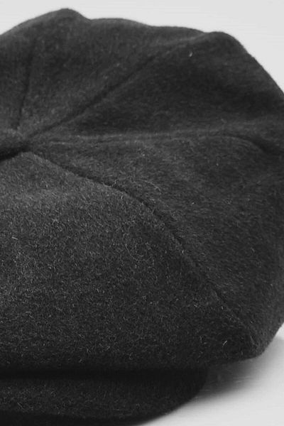 Külah Italian Cap Black Men's Hat Wool Blended Cap