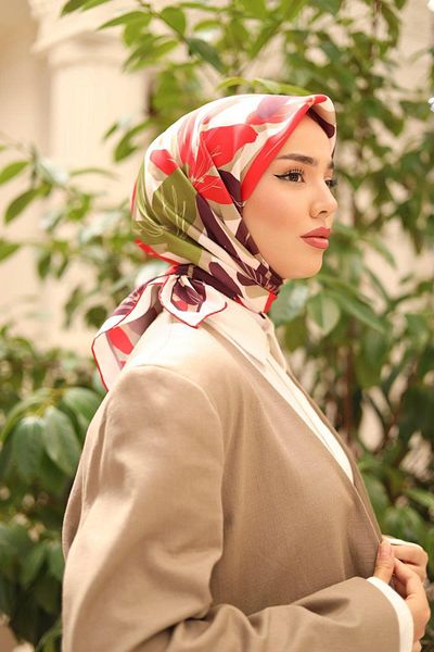 Silk Home Eșarfă de mătase Tivil 11439-26 Roșu Model Mixt