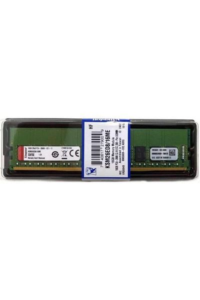 Kingston Ddr4 Ecc Udımm 16gb 2666mhz Ksm26ed8/16hd 2rx8 Server Ram