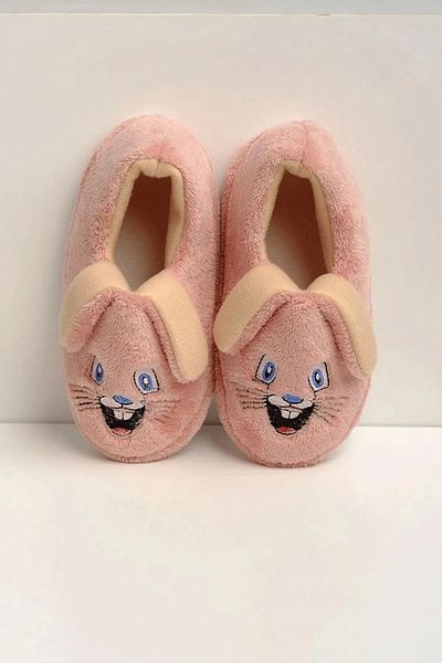 Behtah Kundura Παιδικές παντόφλες αντιολισθητικής σόλας με βαμβακερή επένδυση με φιγούρα κουνελιού Πολλαπλών χρήσεων Σχολικά μποτάκια νηπιαγωγείου Μποτάκια για το σπίτι