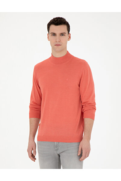 Pierre Cardin Somon Slim Fit Yarım Balıkçı Yaka Yün Karışımlı Basic Triko Kazak 50270055-VR047