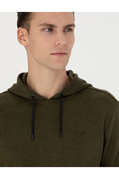 Pierre Cardin Haki Regular Fit Kapüşonlu Sweatshirt 50273895-VR027