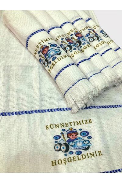 yörük tuhafiye Circumcision Towel Car Towel Convoy Towel, with Ribbon Gift, 12 Pieces, Circumcision Mashallah Gift