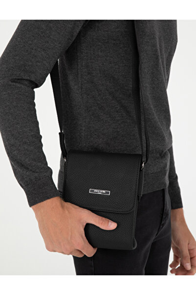 Pierre Cardin Ανδρική τσάντα ώμου σε μαύρο χρώμα 50297149-VR046