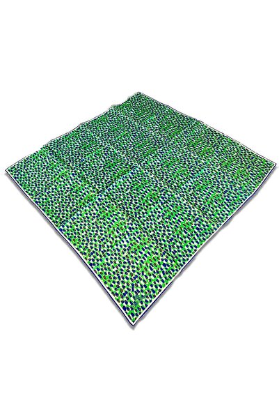 Silk Home Πράσινο Μεταξωτό Φουλάρι Τιβιλ με Μικτό Σχέδιο 11426-232