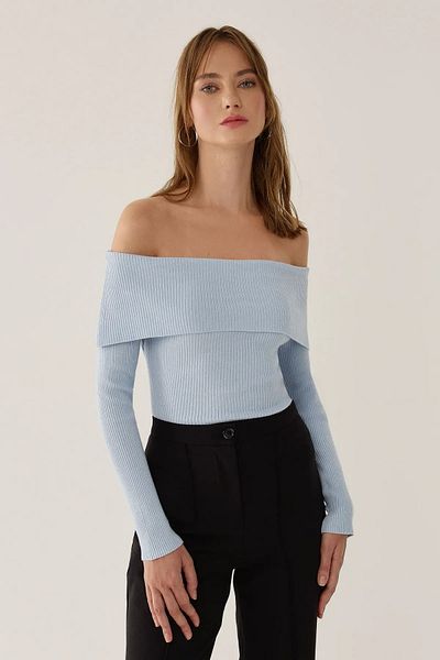 Hiccup Top din tricotaje cu guler Madonna fără umeri