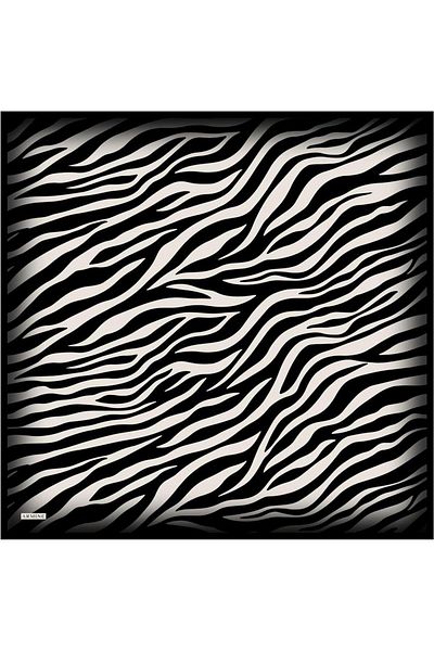 Armine Nostalgia Zebra Pattern Tivil Silk Scarf 8274-01