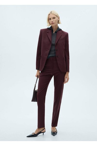 MANGO Woman Schmaler, gestreifter Blazer