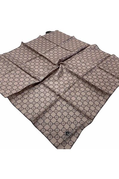 Vissona Mink-2 Checkers Pattern Tivil Silk Scarf 51495-0005