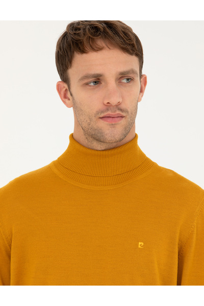 Pierre Cardin Safran Slim Fit Balıkçı Yaka Yün Karışımlı Basic Triko Kazak 50270052-VR043
