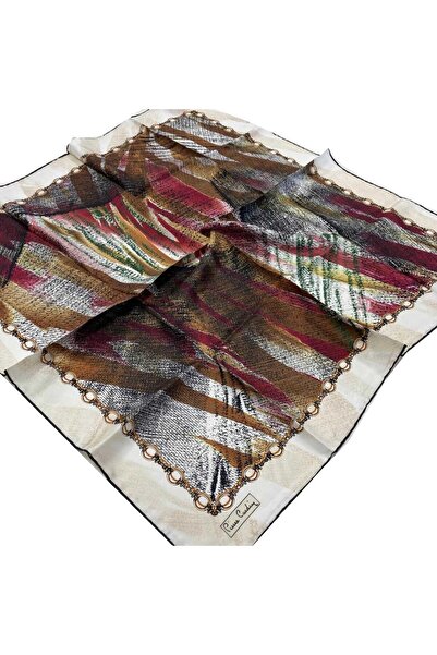 Pierre Cardin Krem Zebra Desen Tivil İpek Eşarp 6298438-915