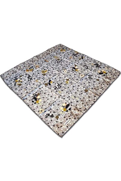 Cacharel Gri Karma Çiçek Desen Tivil Ipek Eşarp 8860313-971