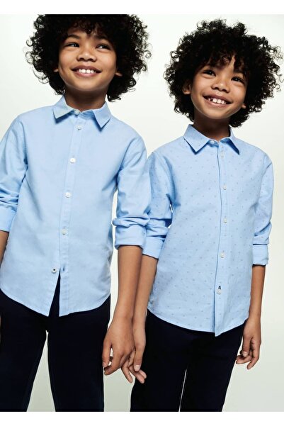 MANGO Kids Desenli Oxford Gömlek