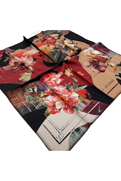 Levidor Μεταξωτό μαντήλι με μοτίβο μπορντό 21372