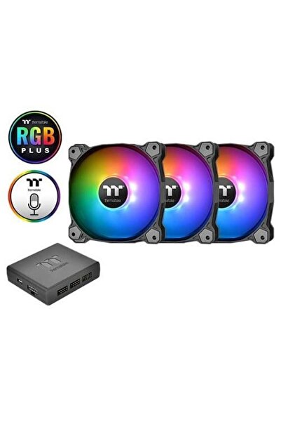 THERMALTAKE 12cm Pure Plus 12 RGB CL-F063-PL12SW-A Siyah 18x LED RGB 3lü Kasa...