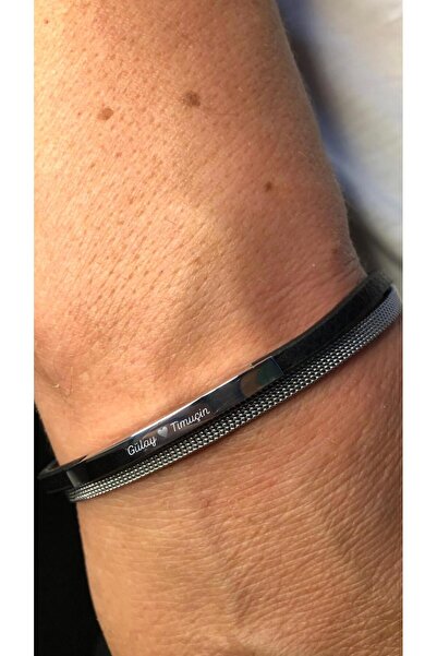 vogutima Erkek Çelik Bileklik - Altın Tasarım Kişiye Özel • Işıklı Kutuda • S...